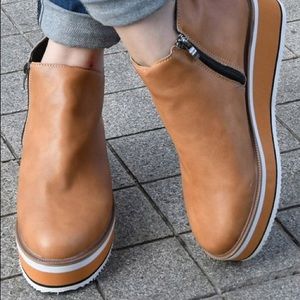 Platform Wedge Ankle Boots